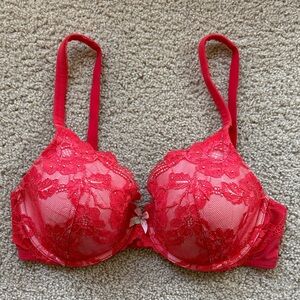 Elegant Red Lace Bra